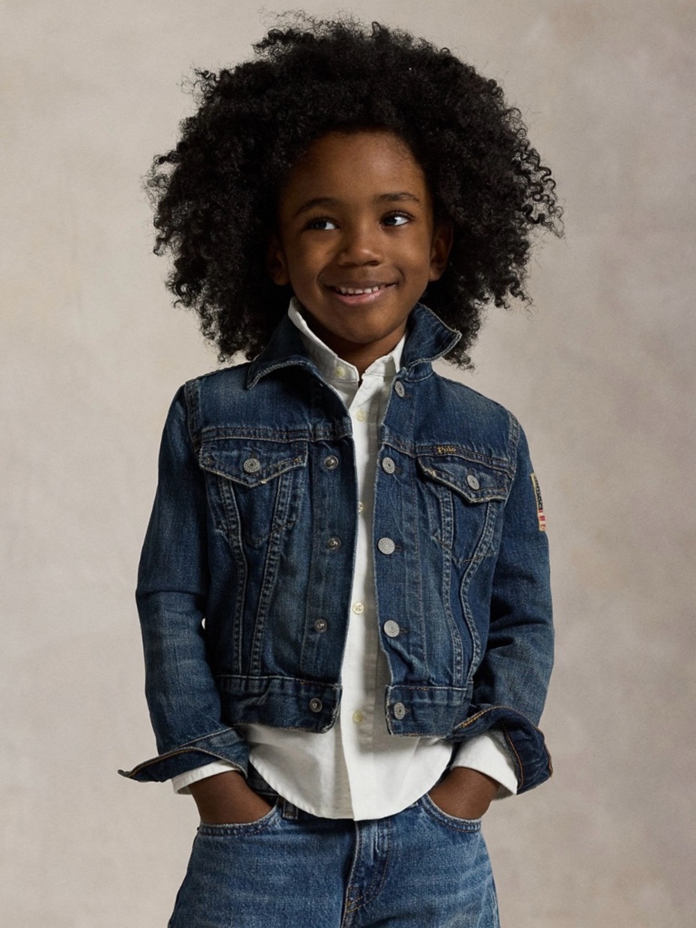 Ralph Lauren Kids Dark Blue Denim Jean Jacket